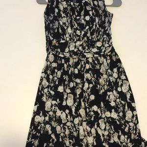 Black and white flower dress